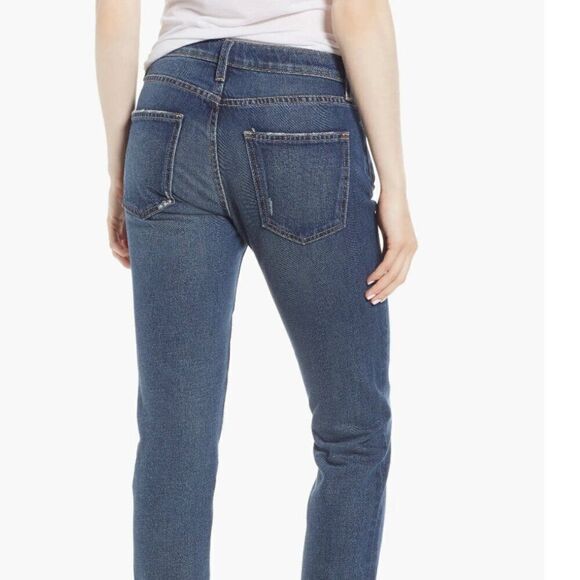 Current Elliott The Fling “1 year worn Rig” mid rise Boyfriend blue jeans. NWT - Picture 2 of 16
